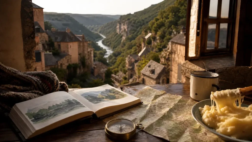 Aveyron tourisme : carnet de voyage et vue sur un village de pierre