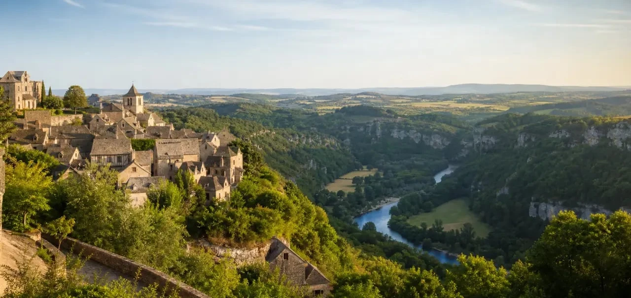 Aveyron tourisme : panorama d’un village de pierre et de paysages naturels de l’Aveyron