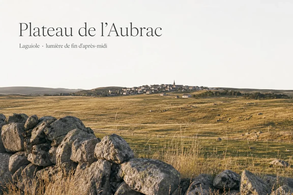 Village de Laguiole sur le plateau de l'Aubrac, destination tourisme en Aveyron