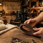 L atelier du berger aveyron : artisanat cuir et maroquinerie EPV en atelier