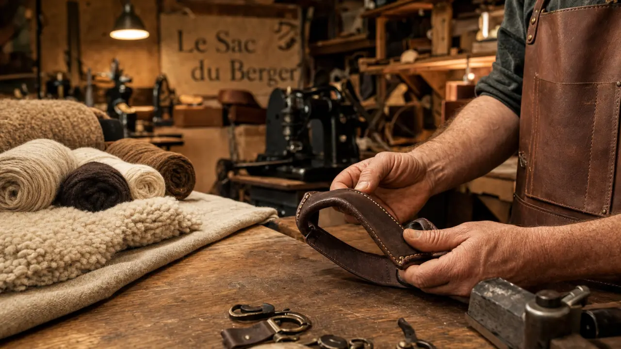 L atelier du berger aveyron : artisanat cuir et maroquinerie EPV en atelier
