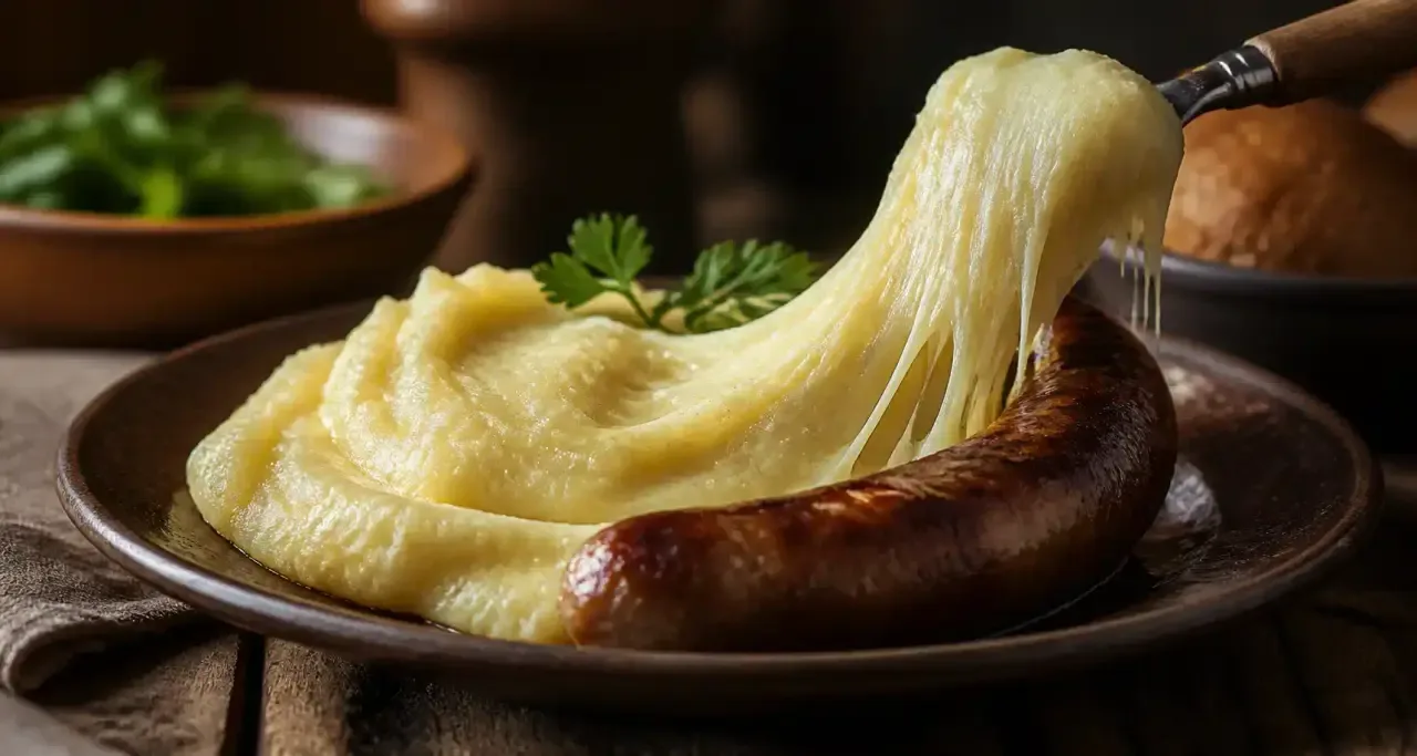 Aligot filant, spécialité gastronomique aveyronnaise