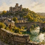 Visiter belcastel aveyron : pont en pierre et château médiéval sur l’Aveyron