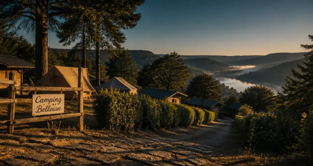 Camping Bellevue Golinhac Aveyron, vue sur le Lot depuis le GR65