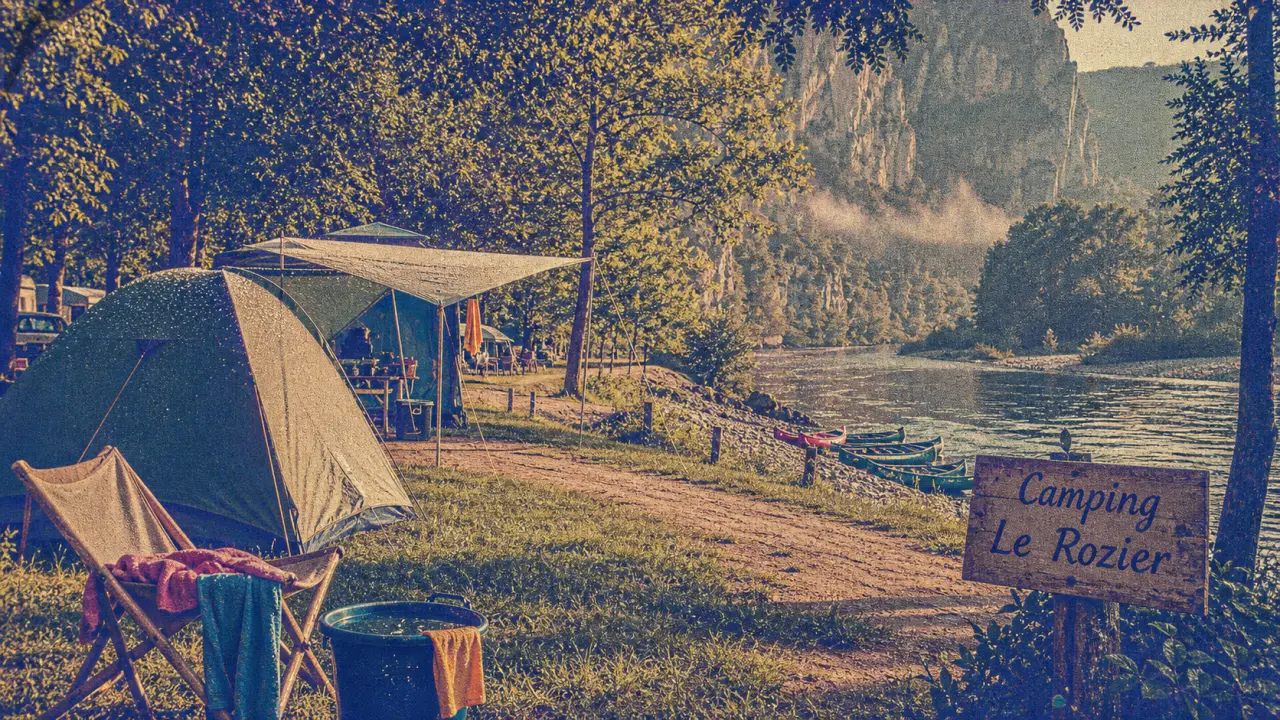 Camping le Rozier Aveyron : emplacements au bord de la rivière, gorges du Tarn