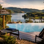 Camping les Cantarelles en camping aveyron : piscine chauffée et lac