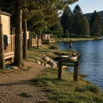 Camping naucelle aveyron : mobil-homes près du lac de Bonnefon