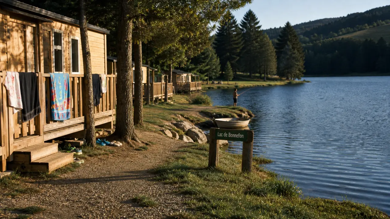 Camping naucelle aveyron : mobil-homes près du lac de Bonnefon