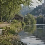 Camping paisserou najac aveyron au bord de la rivière Aveyron
