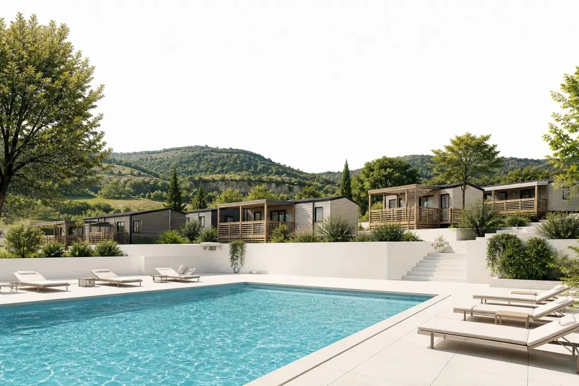 Camping Les Calquières camping Aveyron avec piscine et hébergements à Sévérac d’Aveyron