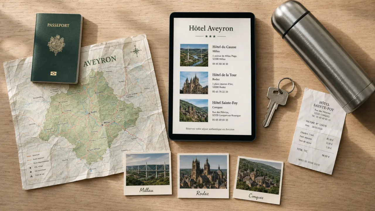 hotel aveyron : cartes et hôtels à Millau Rodez Conques Aubrac