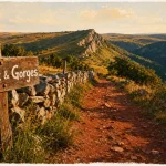 Randonnée aveyron : Aubrac et gorges, sentier rouge et murets de pierre