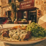 Restaurant roquefort sur soulzon : assiette au roquefort et réservation ouverte