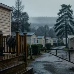 Camping aveyron ouvert toute lannée en automne, mobil-home chauffé