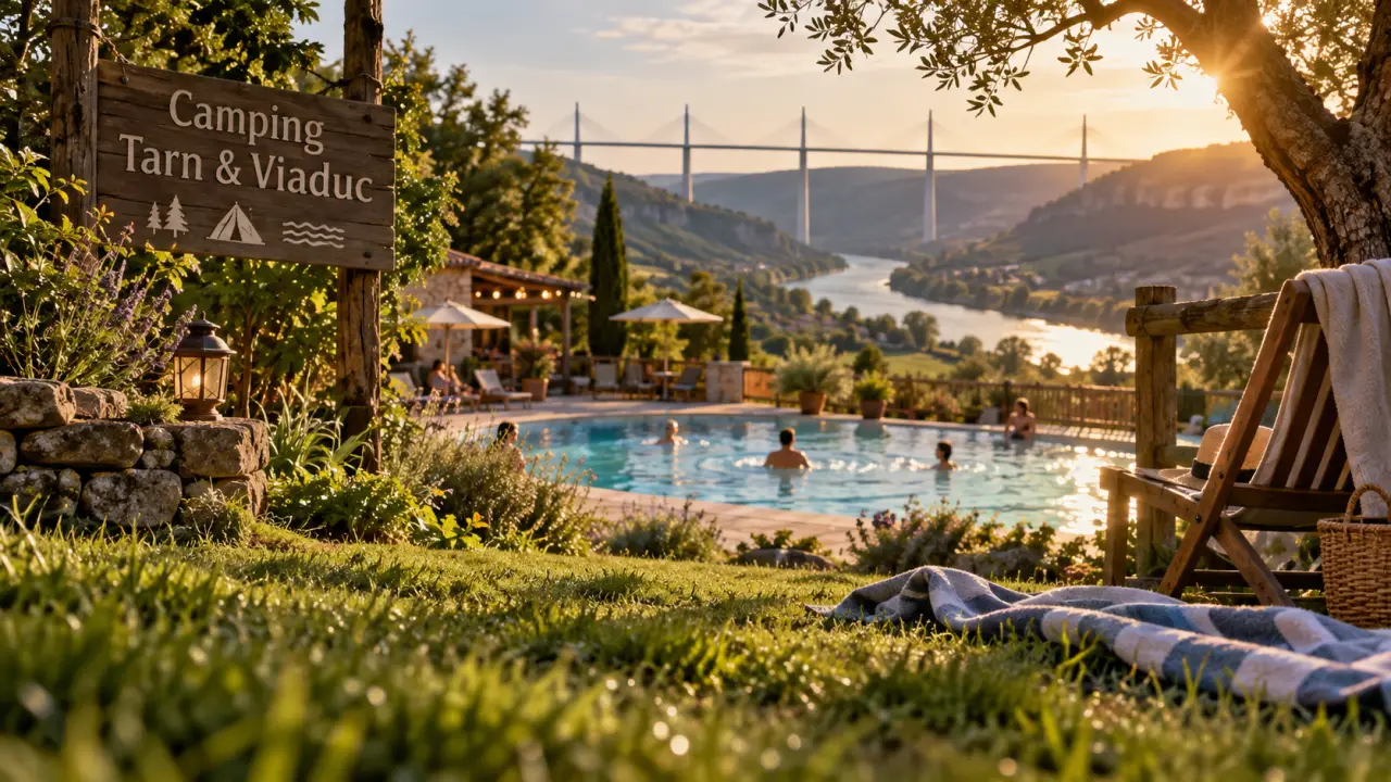 Camping dans l aveyron près de millau : piscine, Tarn et viaduc