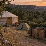 Camping ecologique aveyron : yourte en toile, tri et compost dans la nature du Larzac