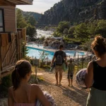 Camping la cascade aveyron : piscine 25 m près du Tarn
