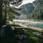 Camping les cerisiers Aveyron : emplacements près du Tarn et plage privée