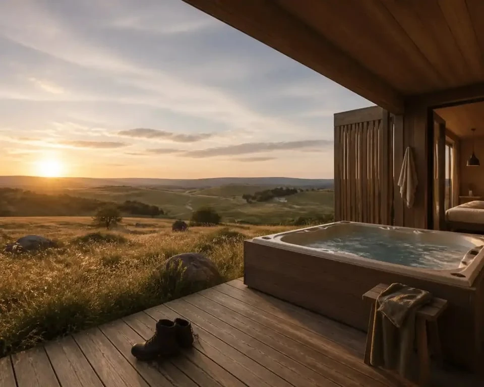 Camping avec jacuzzi en Aubrac en Aveyron face aux paysages du plateau