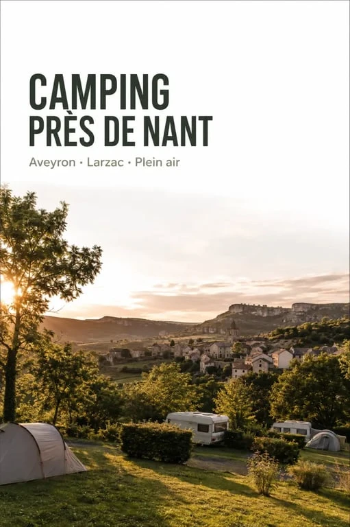 Camping a nant aveyron dans un paysage naturel près du village de Nant