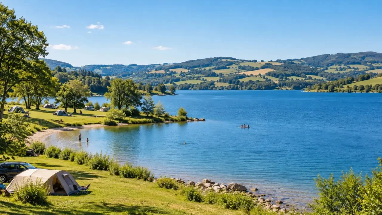 Camping du Lac Aveyron au bord du lac de Pont-de-Salars