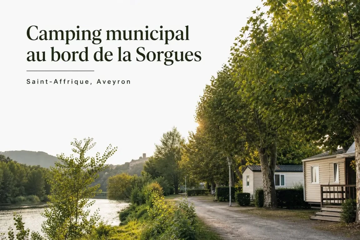 Camping saint affrique aveyron en bord de rivière avec emplacements ombragés