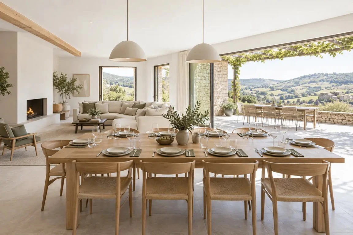 Gîte Aveyron 10 personnes avec grande pièce de vie et terrasse