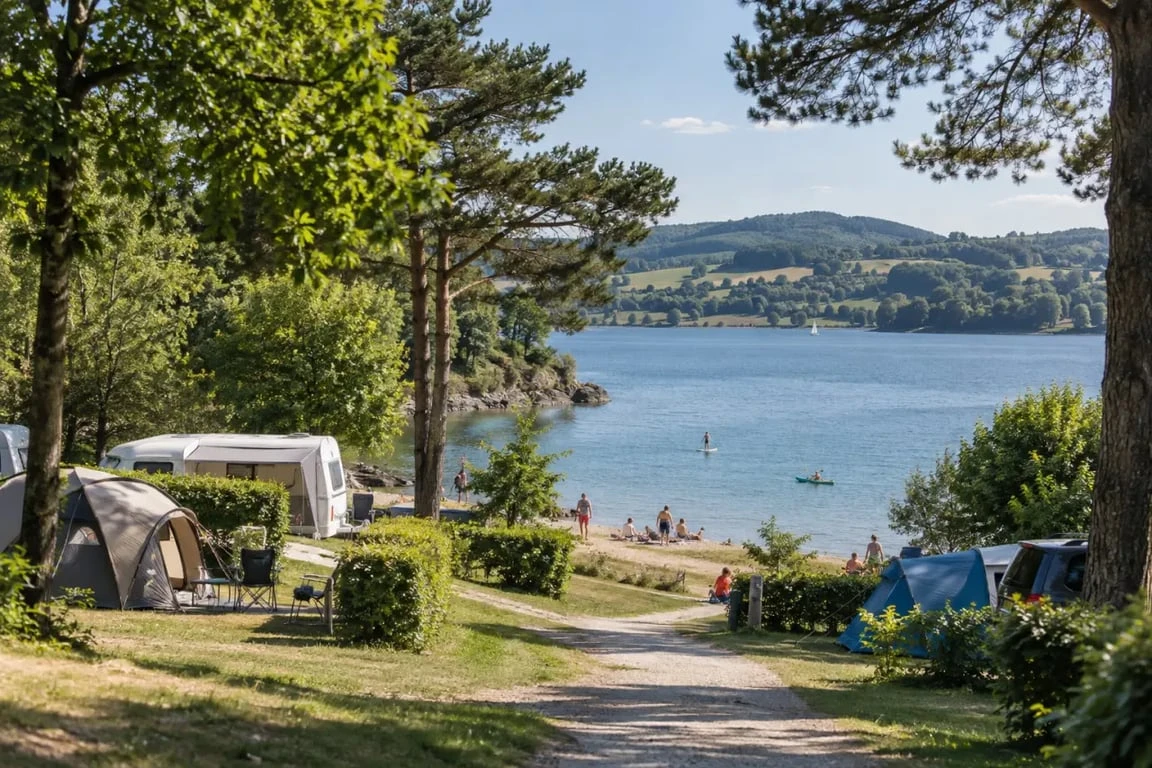 Camping Capfun Aveyron au bord du lac de Pareloup à Canet-de-Salars