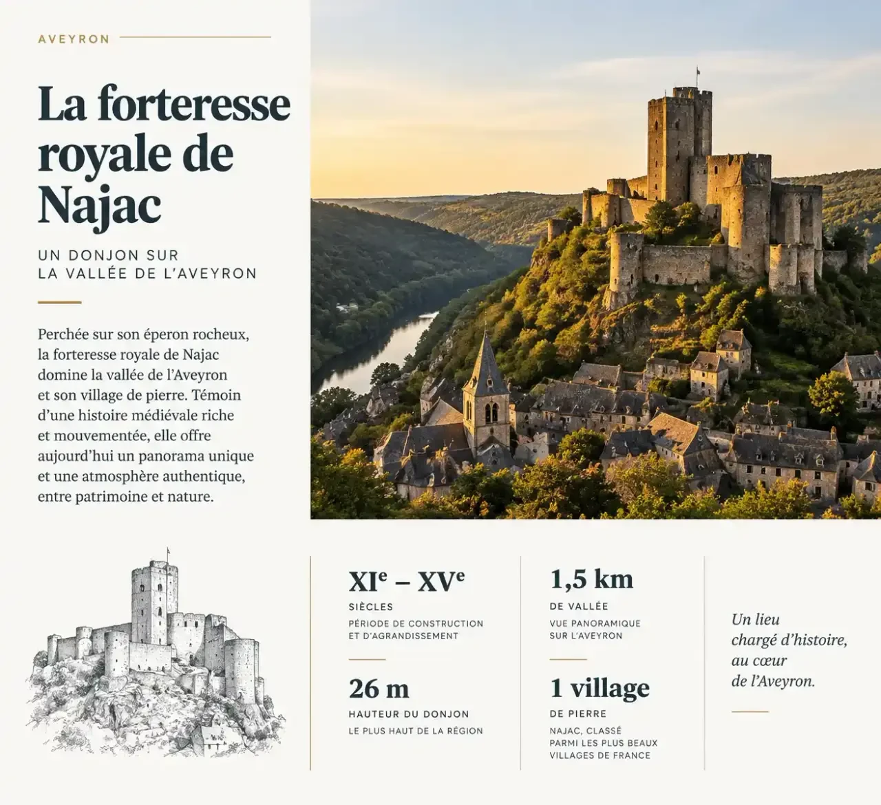 Forteresse royale de Najac, une étape incontournable d'un week-end en Aveyron
