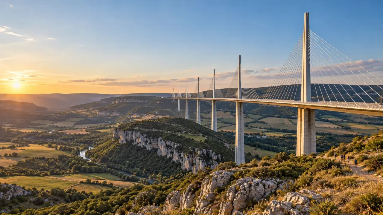 Sortir en Aveyron ce weekend au viaduc de Millau dans les paysages des Grands Causses