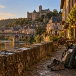 Hôtel estaing aveyron : vue sur l’auberge et le GR 65