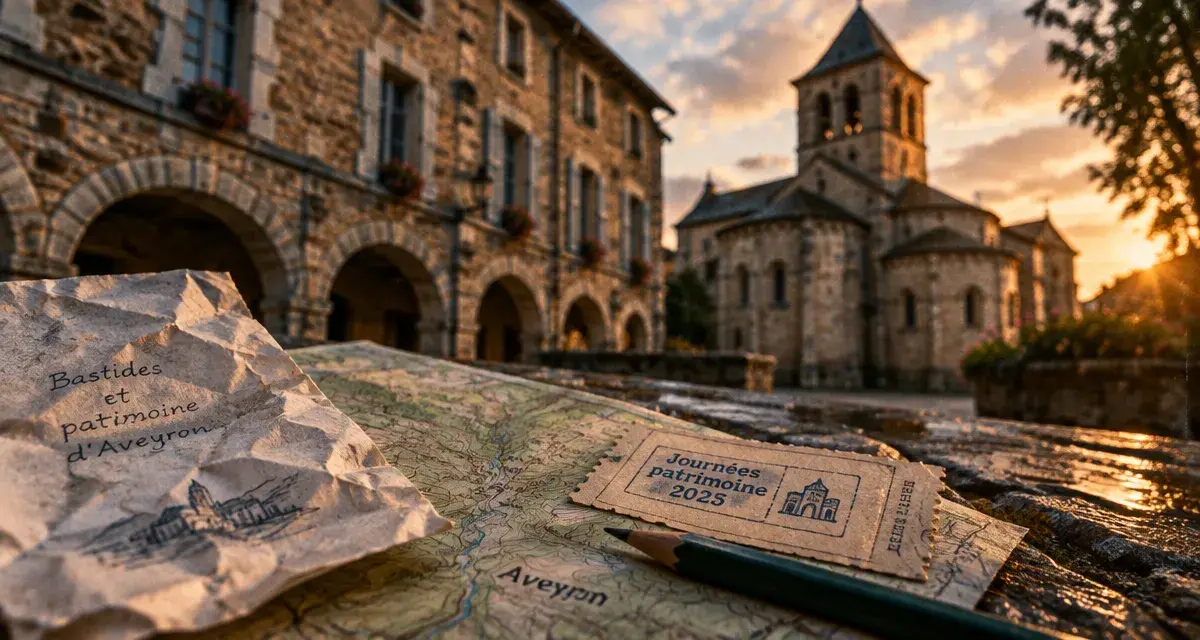 Journée du patrimoine 2025 Aveyron : carte et ticket sur bastides (Rodez, Najac)