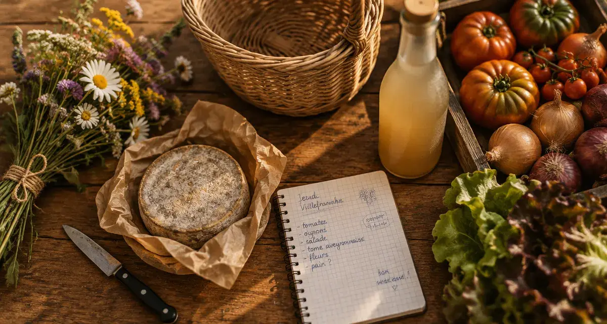 Liste des marchés Aveyron : panier local et tome, jeudi Villefranche